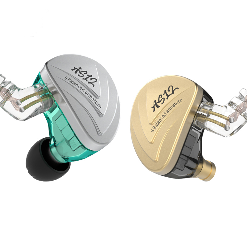 KZ AS12 In Ear Monitoring Hifi Earphone 12 Balanced Armature Drives 