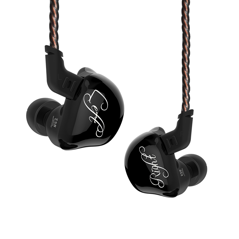 KZ ZSR in-Ear Monitor Earphone HiFi Earphones Stereo Deep Bass Earbuds with Detachable Cable